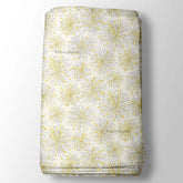 Fine Line Wind Floral Digital Printed Cream Fabric